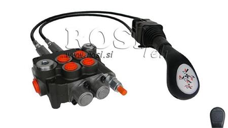 JOYSTICK UDEN KNAP MED RULLE 1.5 m OG HYDRAULISK VENTIL 2xP80 l.