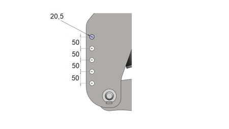 UNIVERSAL KIT FRONT HYDRAULICS 2KAT FOR TRACTOR 1500KG - BLUE (RAL 5017)