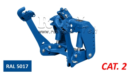 UNIVERSALUS PRIEKINĖS PAKABOS KOMPLEKTAS TRAKTORIUI KAT. 2 1500KG - MĖLYNA (RAL 5017)