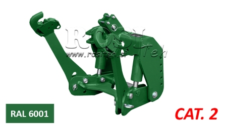 UNIVERSAL KIT FRONT HYDRAULICS 2KAT FOR TRACTOR 1500KG - GREEN (RAL 6001)