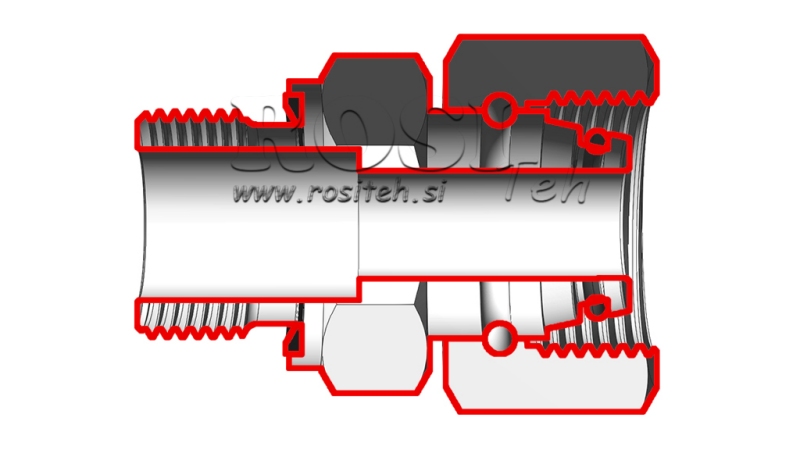HYDRAULIC DOUBLE SCREW JACK WITH SCREW-IN FITTING AOVR ED BSP1/2