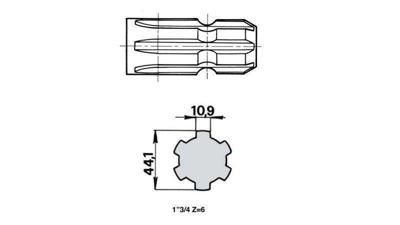 CARDAN- BUSH 1''3/4 -60 mm