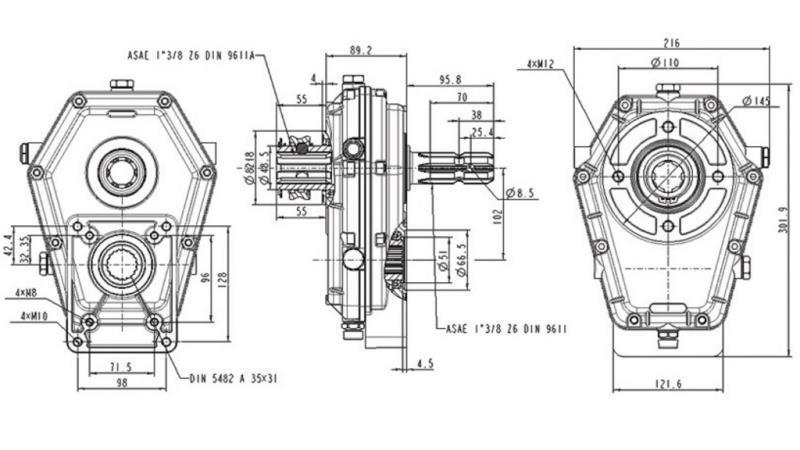 MULTIPLIER GR.3 -1:3 FEMALE FR INLET - MALE OUTLET