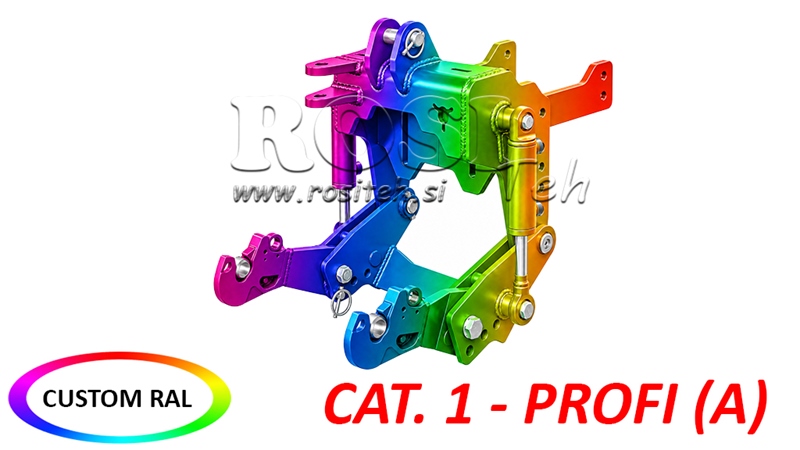 UNIVERSAL KIT FRONT HYDRAULICS CAT. 1 - PROFI AUTOMATIC FOR TRACTOR 800 KG (RAL OF YOUR CHOICE)