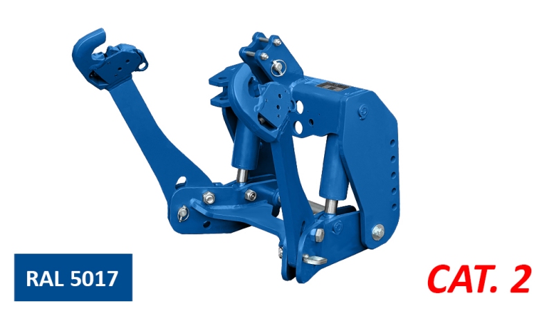 UNIVERSAL KIT FRONT HYDRAULICS 2KAT FOR TRACTOR 1500KG - BLUE (RAL 5017)