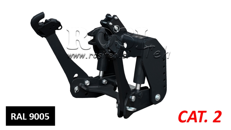 UNIVERSAL KIT FRONT HYDRAULICS 2KAT FOR TRACTOR 1500KG BLACK (RAL 9005)