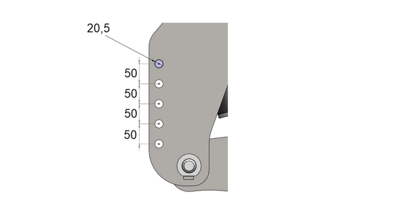 UNIVERSAL KIT FRONT HYDRAULICS 2KAT FOR TRACTOR 1500KG - GREEN (RAL 6001)