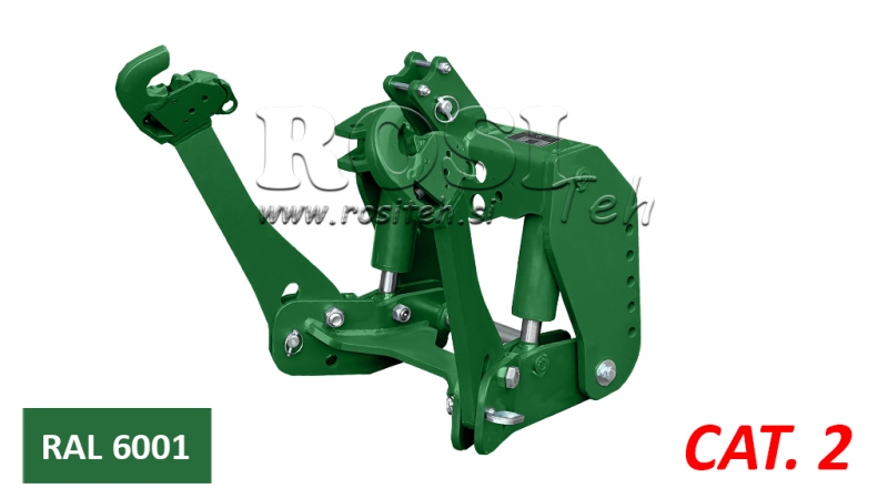 UNIVERSAL KIT FRONT HYDRAULICS 2KAT FOR TRACTOR 1500KG - GREEN (RAL 6001)