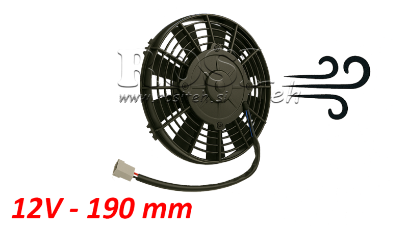 AXIÁLNY VENTILÁTOR 190mm ŤAHOVÝ 12V