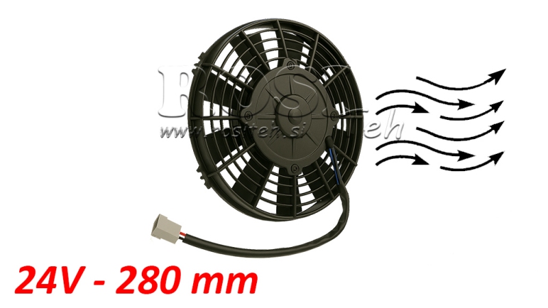 AXIÁLNY VENTILÁTOR 280mm SACÍ 24V