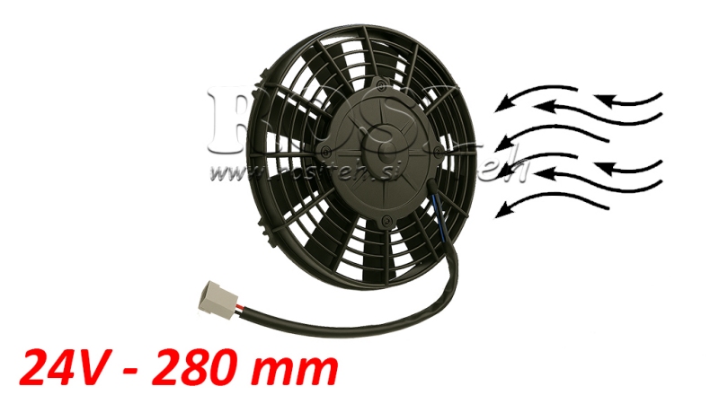 AXIÁLNY VENTILÁTOR 280mm ŤAHOVÝ 24V