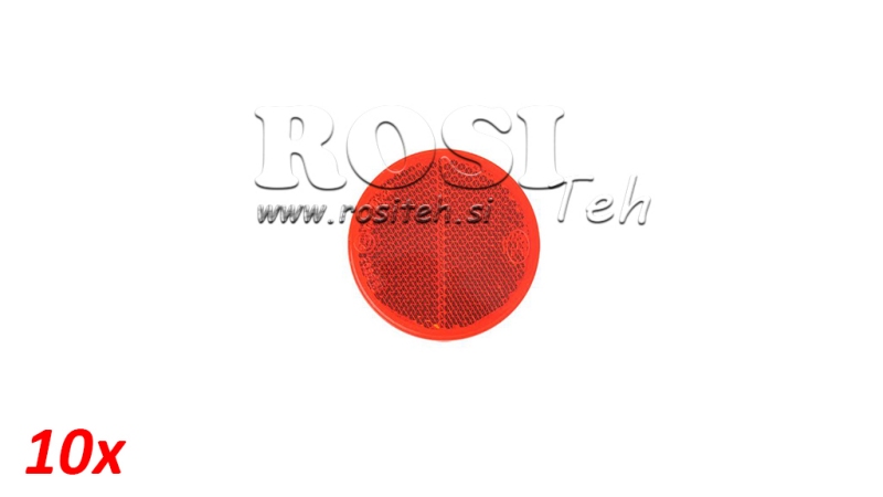 ROUND REFLECTOR Φ 60 RED (10PCS)