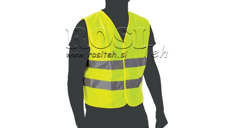 VESTĂ REFLECTORIZANTĂ ÎNALTĂ VIZIBILITATE PORTOCALIE/ GALBENĂ