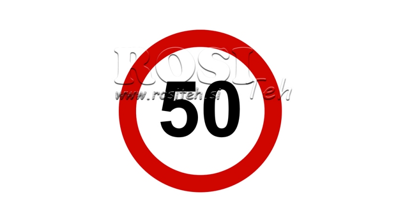 AUTOCOLANT LIMITĂ DE VITEZĂ 50KM/H