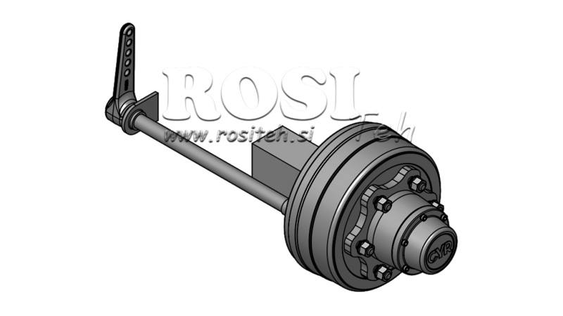 EJE CON FRENOS 5.250 kg l.290 mm