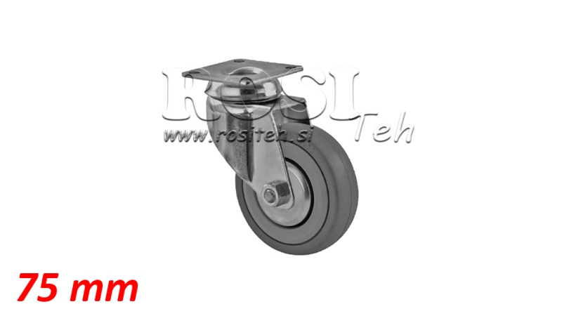 WHEEL 75mm SWIVEL BASE