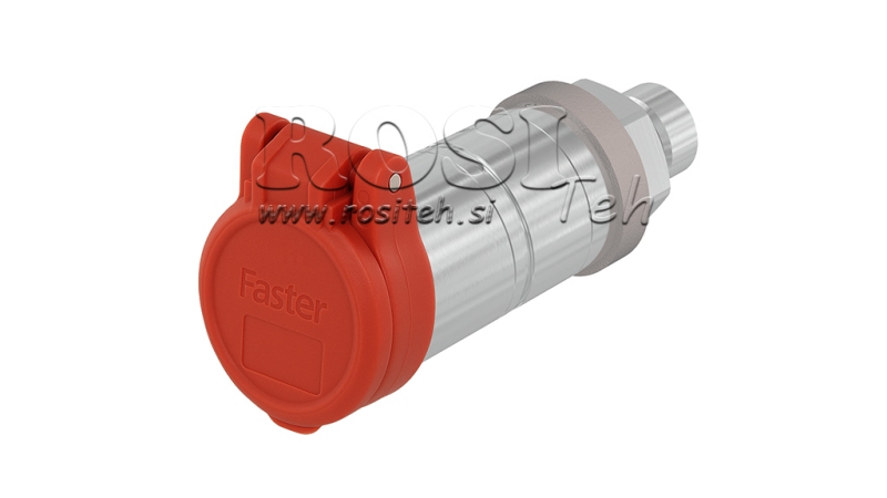 RED PROTECTIVE COVER PVC FEMALE QUICK COUPLING PUSH-PULL