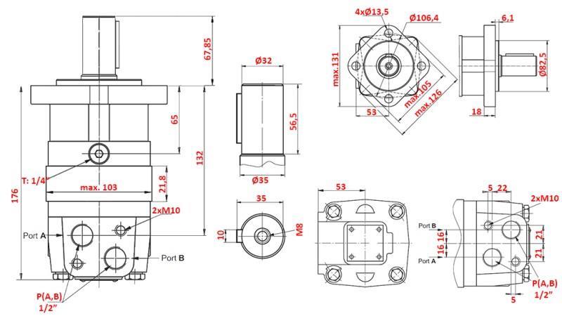 HYDRAULIC MOTOR MS 125
