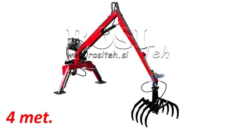 ŁADOWARKA HYDRAULICZNA DO CIĄGNIKA Z WIDŁAMI HUT 4M