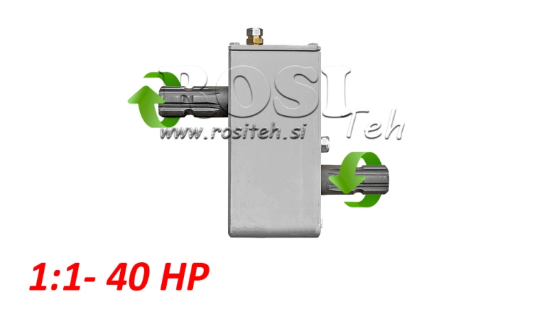 TRACTOR GEARBOX - INVERSION 1:1 (40HP-30KW) MALE-MALE ROSI TEH