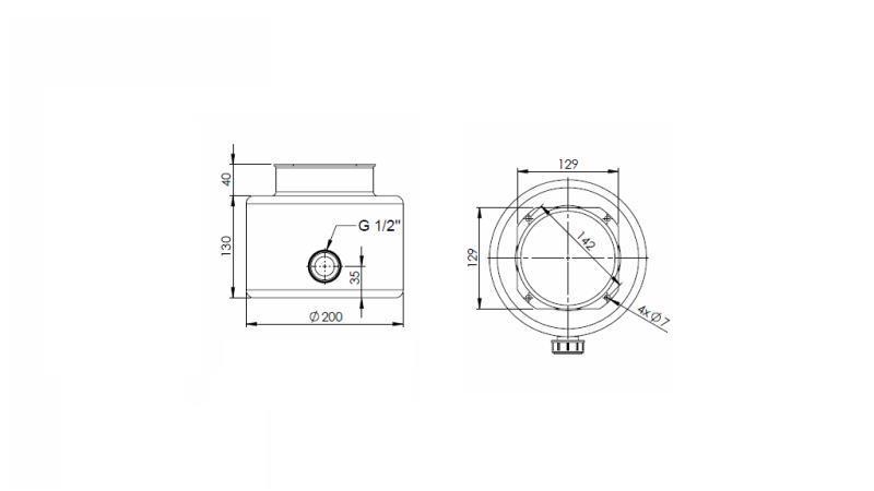 METALLBEHOLDER RULL PP 4 LITER HORIZONTAL-VERTIKAL - dimensjoner