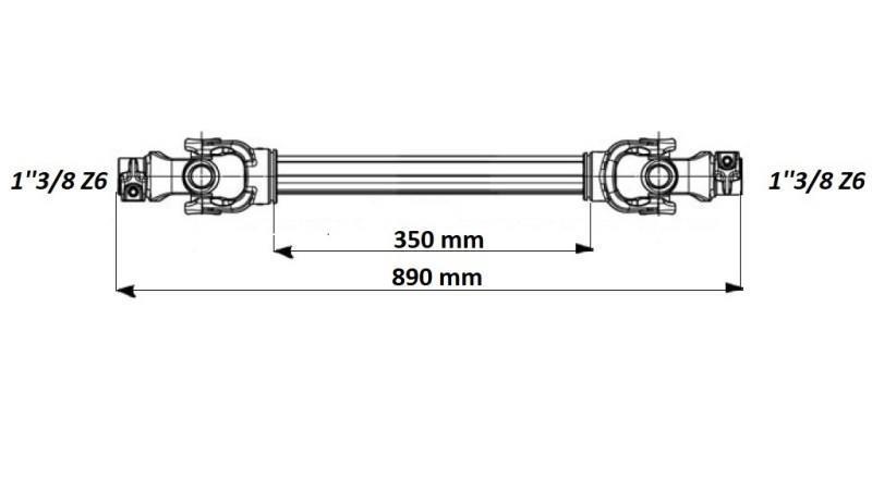 ECO CARDAN 890mm 30-75HP STANDARD - dimensioner