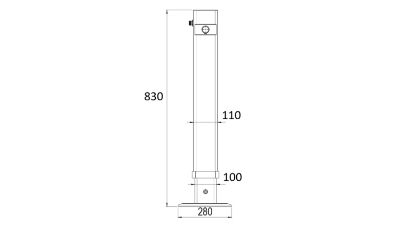DWUKIERUNKOWA NOGA HYDRAULICZNA 540mm - 3.900kg