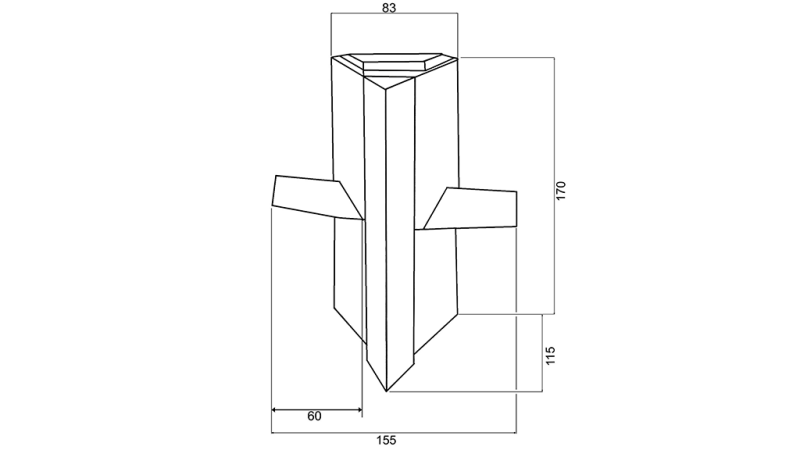 GALVANIZED AXE FOR WOOD SPLITTER 170MM 12-19 TON