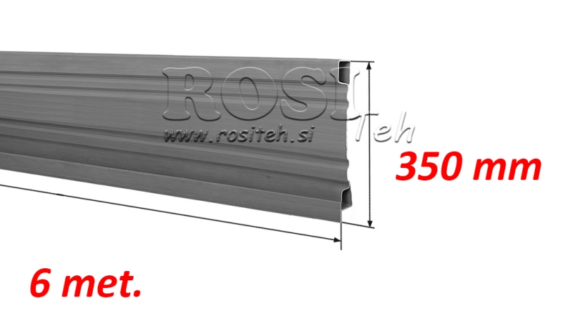 TRAILER SIDE PANEL 6 MET. - HEIGHT 350 mm