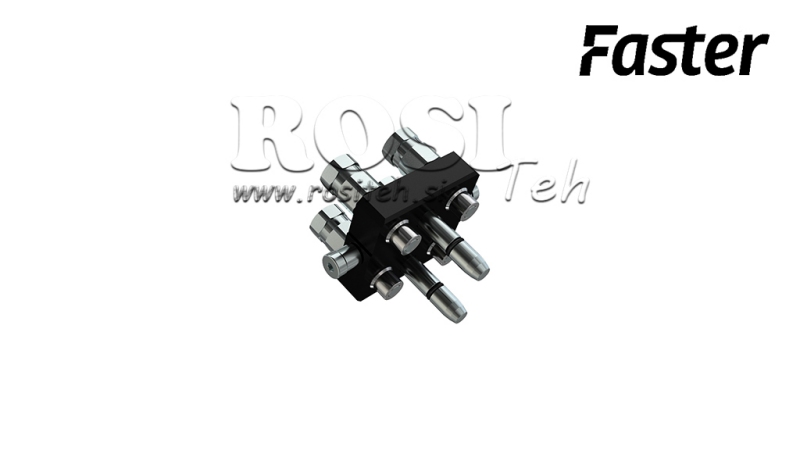 MULTI-FASTER COUPLING 3 WAY BSP 1/4 MOBILE PART (ONE LEVER)