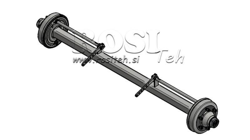 EJE PARA REMOLQUE 7200 kg CON FRENOS (2000 mm)