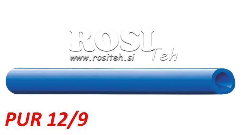 WĄŻ POWIETRZNY PU 12/9 PUR NIEBIESKI POLIURETAN