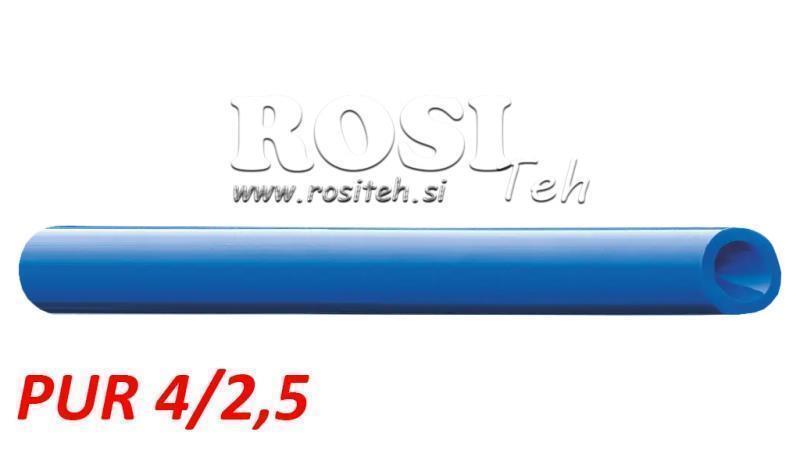 PU 4/2.5 PUR BLAUER LUFTSCHLAUCH POLYURETHAN