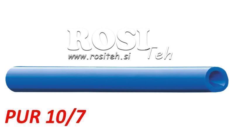 WĄŻ POWIETRZNY PU 10/7 PUR NIEBIESKI POLIURETAN