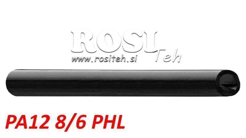 PA 8/6 PA12PHL SVART LUFTSLANG POLYAMID DIN74324