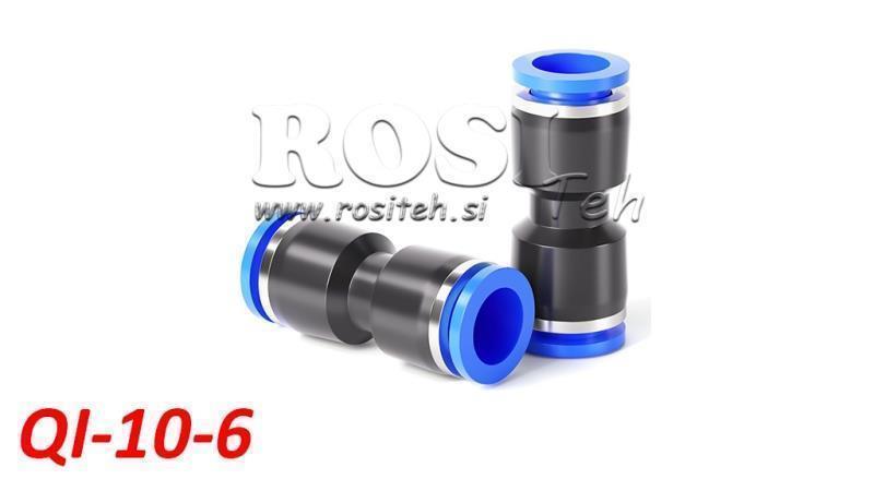 PNEUMATISCHER STECKER GERAD VERBINDUNG REDUZIEREND TPA OHNE GEWINDE QI-10-8