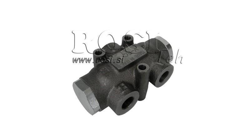 HYDRAULIC DISTRIBUTION VALVE FLOW V01002 6 - 10 lit - 3/8 - 250 bar (max.300 bar) V-EQ15