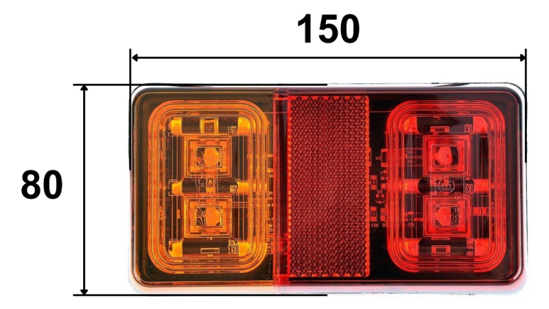 LED ЗАДНА СВЕТЛИНА 3 ФУНКЦИИ 12V-24V КОМБИНИРАНА