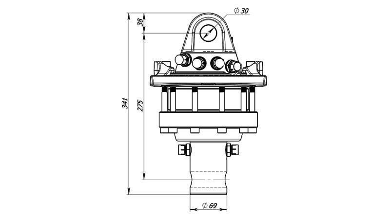 ΥΔΡΑΥΛΙΚΟΣ ΡΟΤΑΤΟΡΑΣ 5500/3250 KG ΜΕ ΑΞΟΝΑ