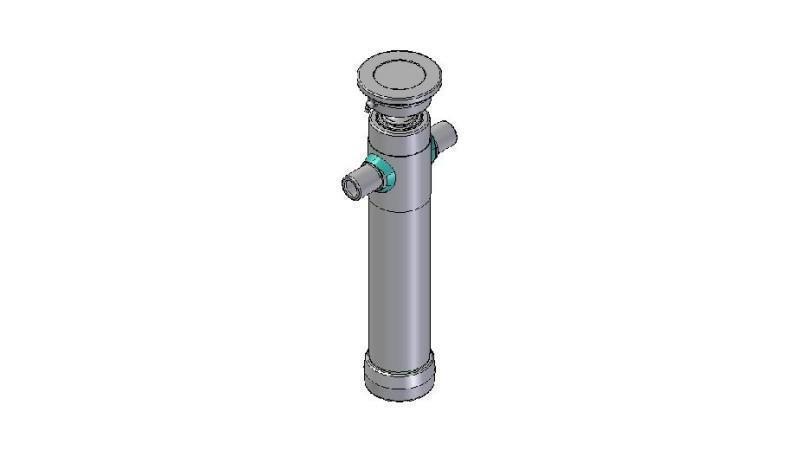 2023S -STANDARDOWY CYLINDER TELESKOPOWY/KULKA 2 ETAPY SKOKU 695 ŚREDNICA 80