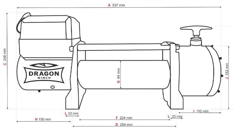Wciągarka elektryczna 24 V DWT 14000 HD - 6350 kg