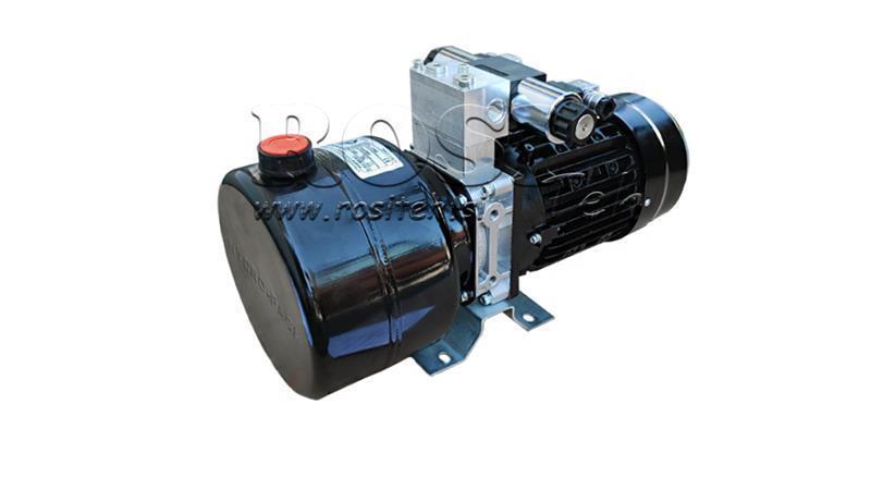 MINI HIDRAULINIS AGREGATAS 230V AC (0.75 kW) 85 bar - 3.7 cc - 5.2 lit/min - bakas 4 litai