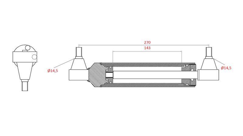 ΥΔΡΑΥΛΙΚΟΣ ΚΥΛΙΝΔΡΟΣ ΔΙΕΥΘΥΝΣΗΣ MASSEY FERGUSON OEM-3401240M91, 0011403U91, 192749M92, 168009M92, 183
