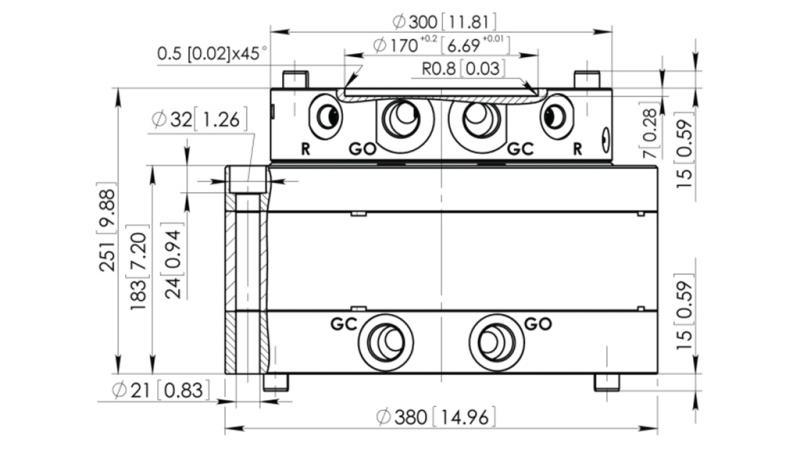 HIDRAULISKAIS ROTATORS CPR15-01 55000/15000 KG