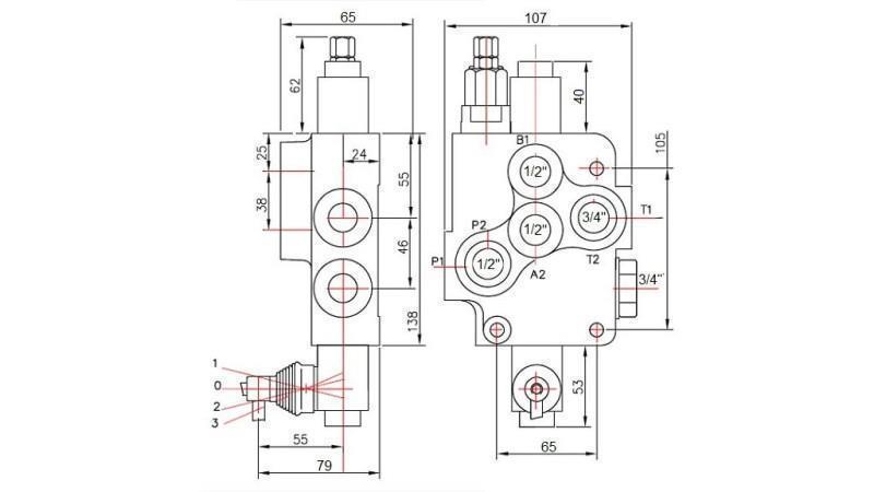 ZAWÓR HYDRAULICZNY 1xP80 JEDNOKIERUNKOWY C1