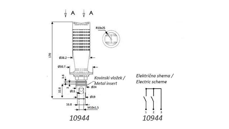 PILOTOWY JOYSTICK - 1 PRZYCISK - PODWÓJNY