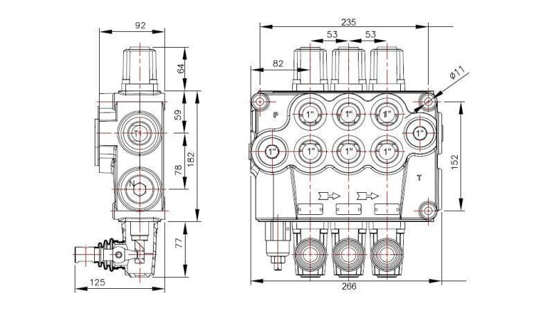 ZAWÓR HYDRAULICZNY 3xP120