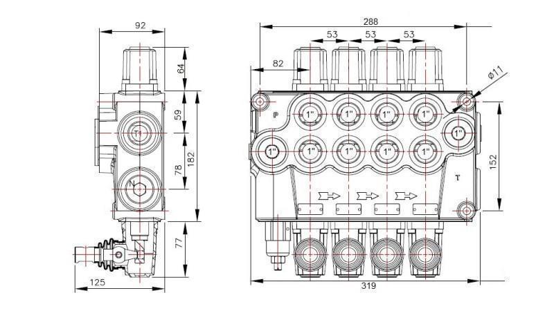 ZAWÓR HYDRAULICZNY 4xP120