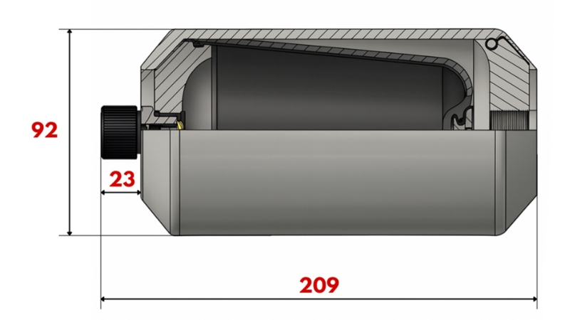 HYDRAULIC ACCUMULATOR 0.7 LIT - M18X1.5