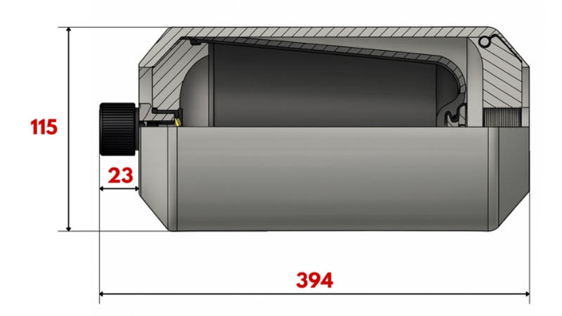 HYDRAULIC ACCUMULATOR 2.8 LIT - BSP1/2